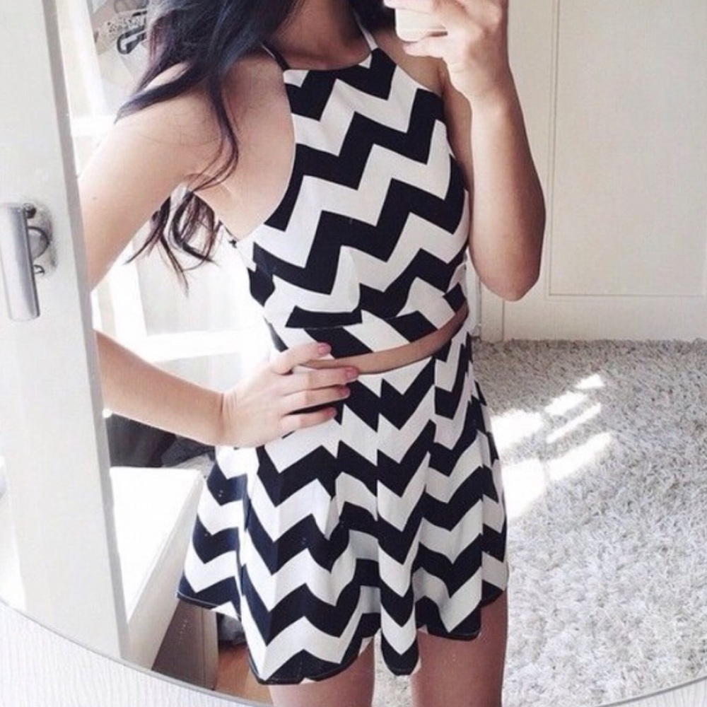 Two Piece Chevron Short Set